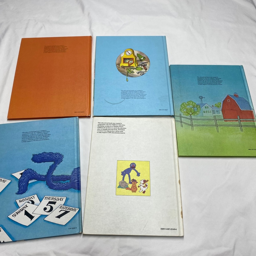 Vintage Sesame Street Book Club Hardcover 5 Book Lot Grover 1980s Jim Henson - Picture 2 of 7
